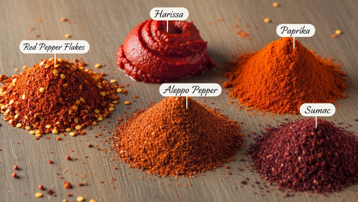Spices that could make Mediterranean food spicy.